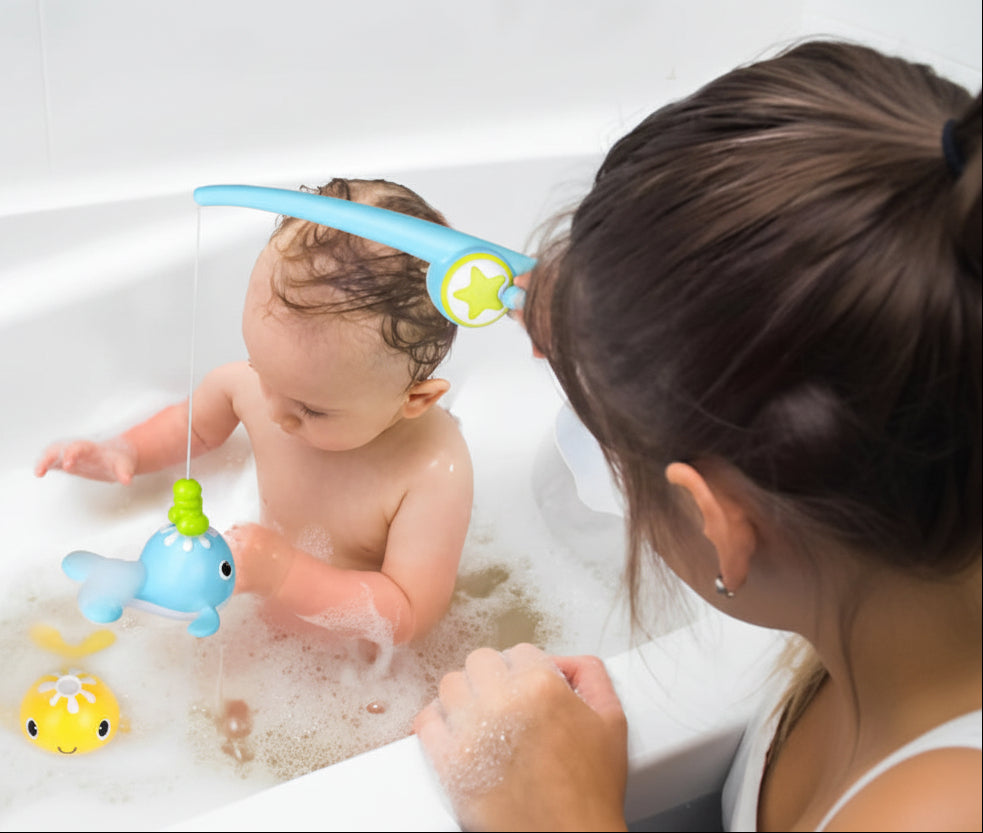 jouet de baignoire bébé enfant montre bébé canne peche baignoire