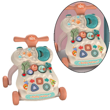 chariot de marche bébé beige brique