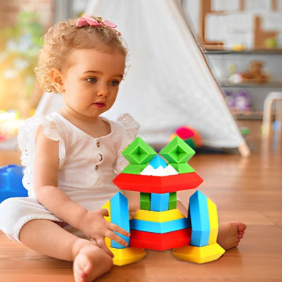 jeux construction coloré fillette lacet tête