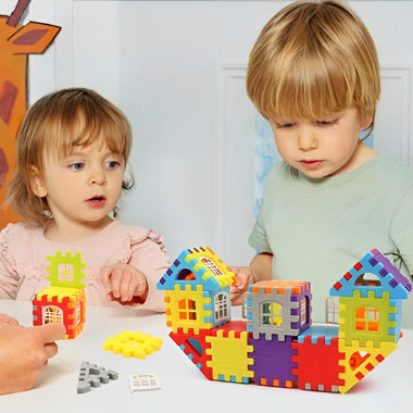 jeux de construction briquettes couple d enfants