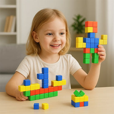 jeux de construction magnétique ffillette sourire