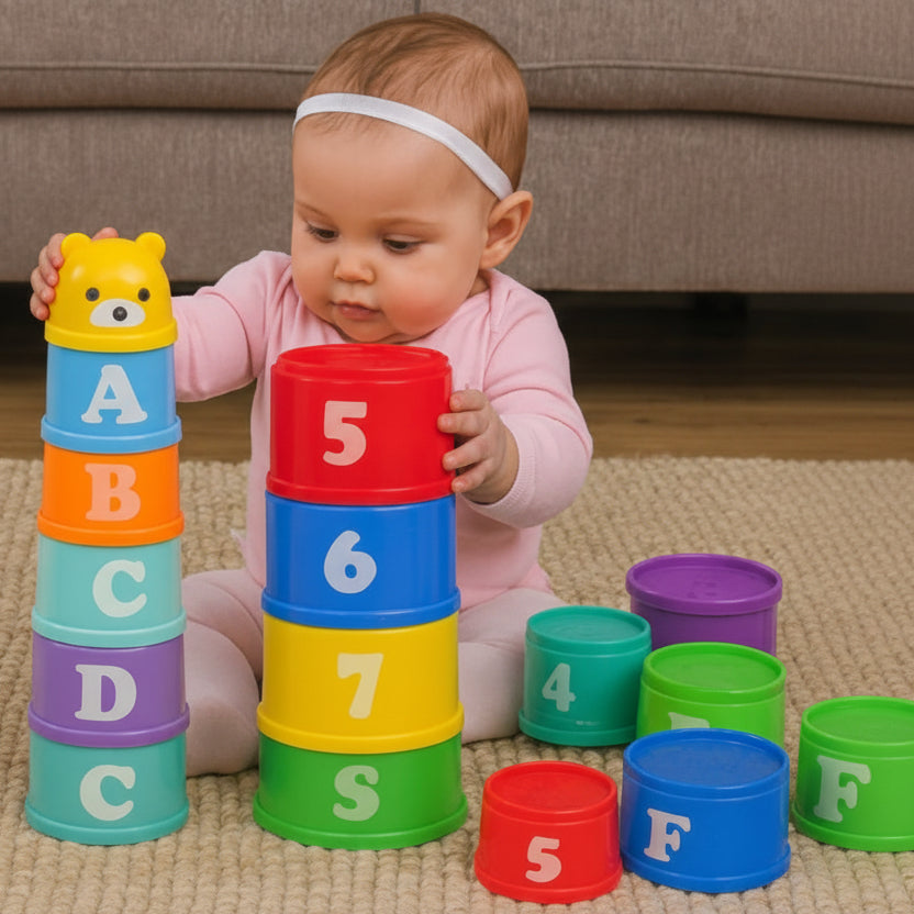 Jouet bebe fillette plots colorés