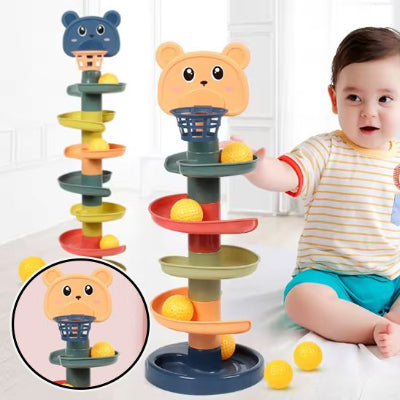jouet bebe spirale garçon assis
