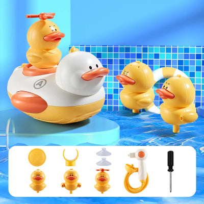 jouet de bain bébé canard avec bébs