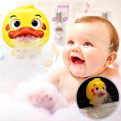 jouet de bain bébé souriant dans bain