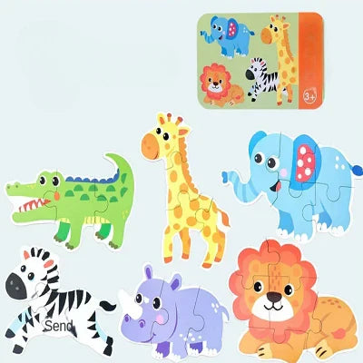 puzzle montessori animaux zoo