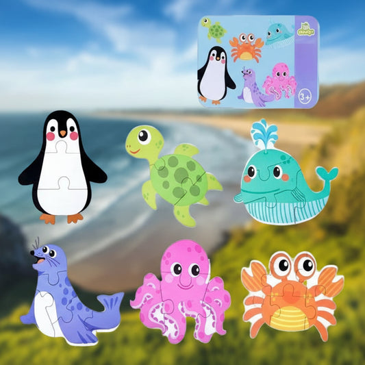 puzzle montessori ocean avec pinguoin