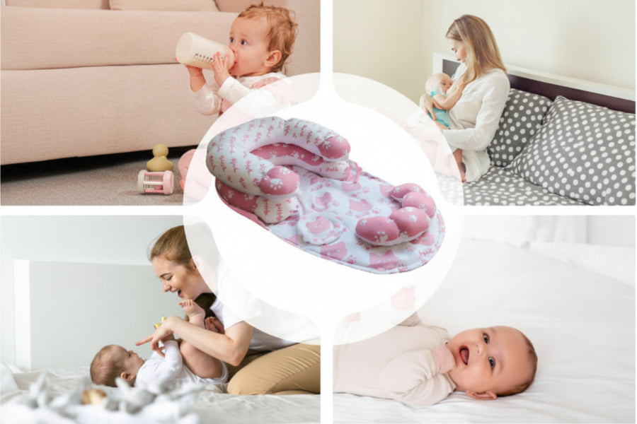 tapis éveil bébé rose quatre en un