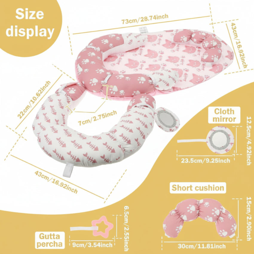 tapis éveil bébé rose séparable