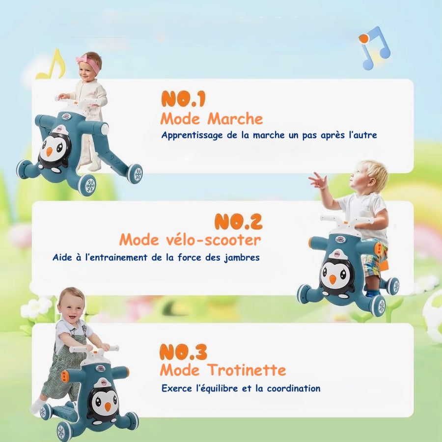 trotteur bébé démo 3en1